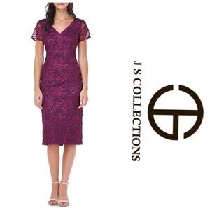 JS Collections‎ Soutache Embroidered Cocktail Dress NWT